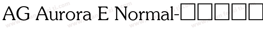 AG Aurora E Normal字体转换